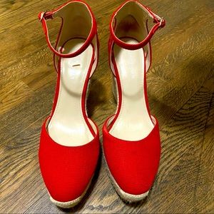 Marc Fisher Canvas Wedges 9